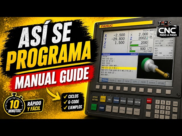 🔧 Fanuc CNC Programming: Learn in 15 minutes! #cnc #fanuc #lathe #onlinecourse
