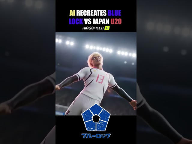 Blue Lock vs Japan U20 Recreated with AI 😳 #shorts