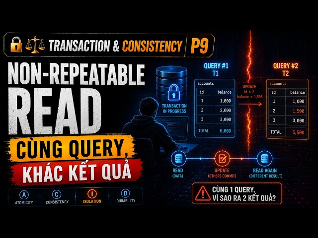 🔒⚖️ Non-repeatable Read — vì sao cùng một query lại ra hai kết quả | Transaction & Consistency P9