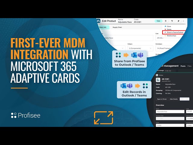 Profisee Integration with Microsoft 365 Adaptive Cards
