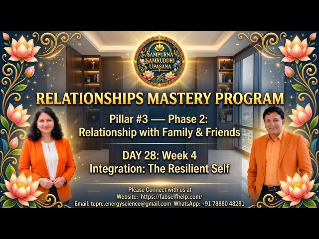 Day 28   Week 4 Integration: The Resilient Self. #prosperity #selfhelp #relationships #upliftment