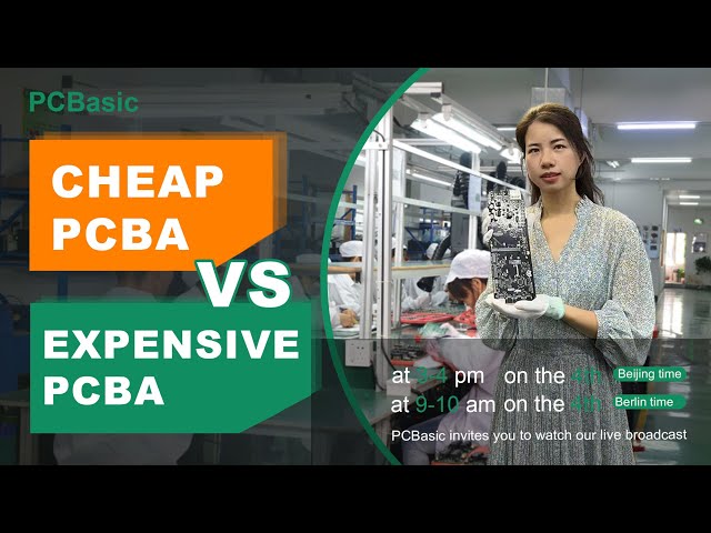 Live stream:Cheap PCBA vs expensive PCBA, comparing the price and the differences.
