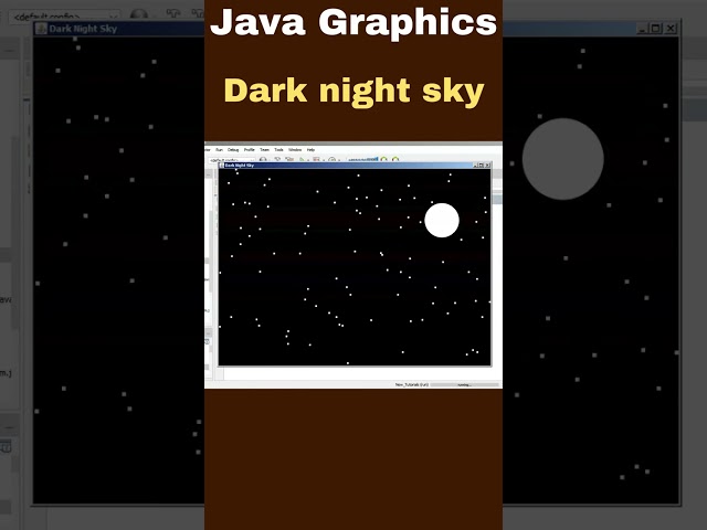 Java Dark night sky using swing graphics |  #coding #programming #java #short