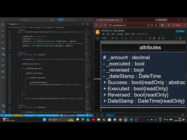 Banking System UML to C# Code Implementation | Object-Oriented Programming Concepts Explained