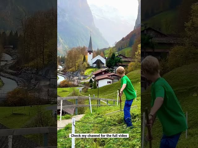 Heavenly Beautiful Lauterbrunnen, Switzerland #shorts #swissbeauty #lauterbrunnen #nature #heaven