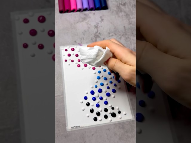 Creating Abstract Art Using Only a Napkin! 🤯🧻 Would you try this technique? 👀