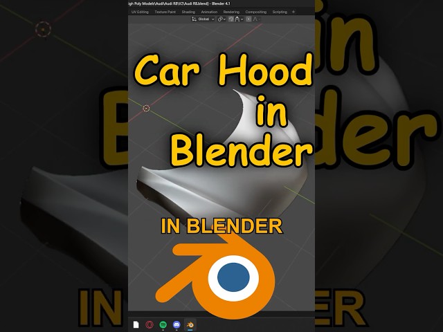 Heres How To Model A Car Hood In Blender #blender #3dmodeling #carmodeling #tutorial #howto