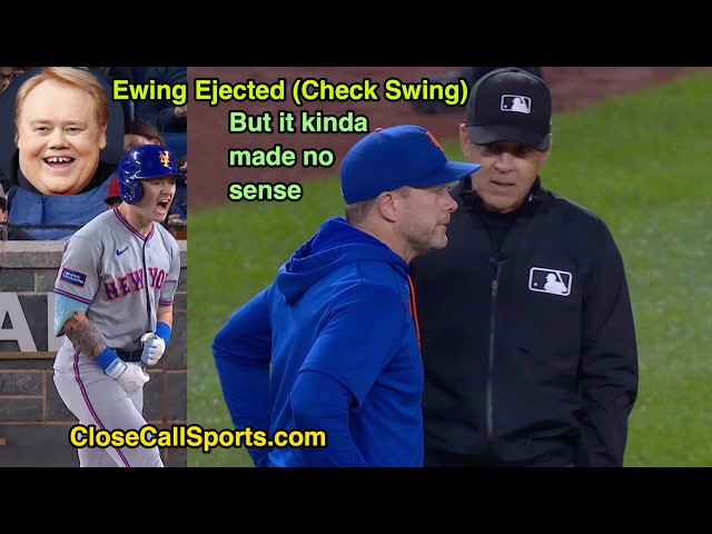 E121 - AJ Ewing Ejected After James Hoye's Check Swing K, But Also Might Have Thought He Swung