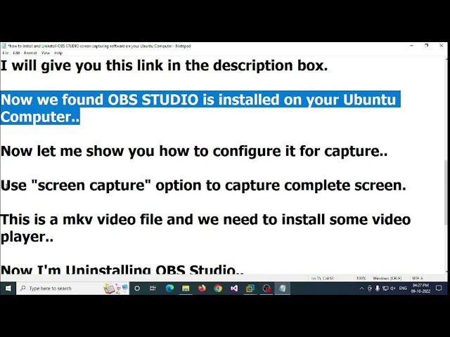 How to Install and Uninstall OBS STUDIO screen capturing software on your Ubuntu Computer | 2022