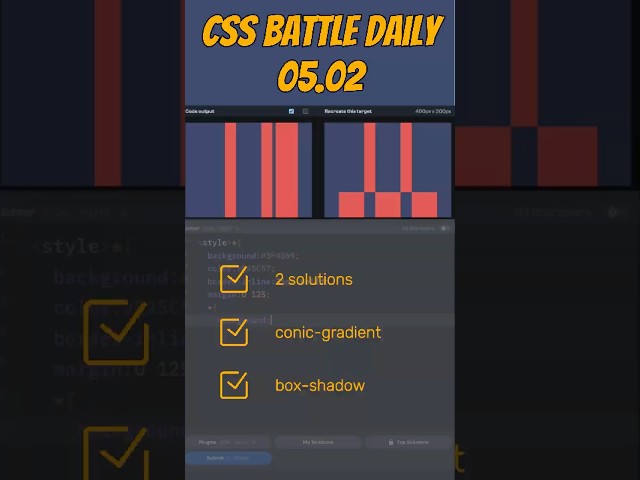 Daily CSS Battle 2 solutions 📜📜 05.02 #cssbattle #coding