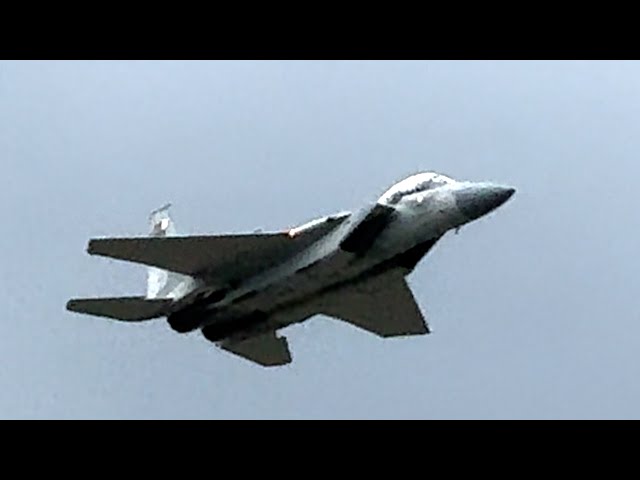 Boeing F-15QA Ababi Qatar Emiri Air Force at Farnborough Air Show 2024