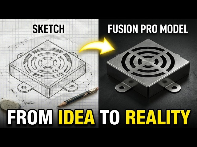 Fusion 360 Sheet Metal  COOLING FAN COVER  Practice Series – Exercise #6