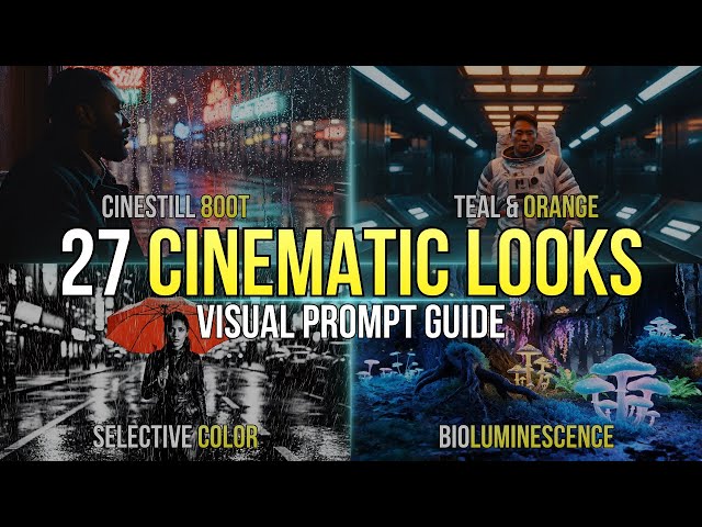 Mastering AI Video: 27 Cinematic Looks & Lighting Vocabulary for Prompts Visual Guide Color Examples