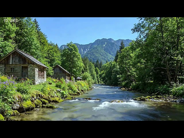 Lovely Birdsong with Calming Stream in the Forest
