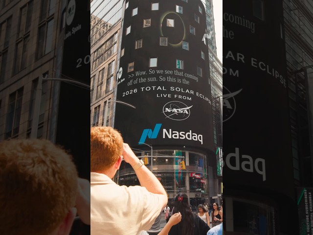 Total solar eclipse over Times Square