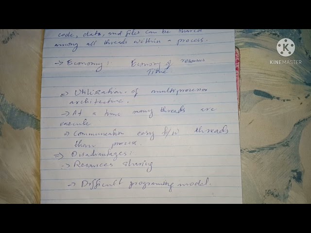 Advantages and Disadvantages Of Thread in Operating system, Computer science.