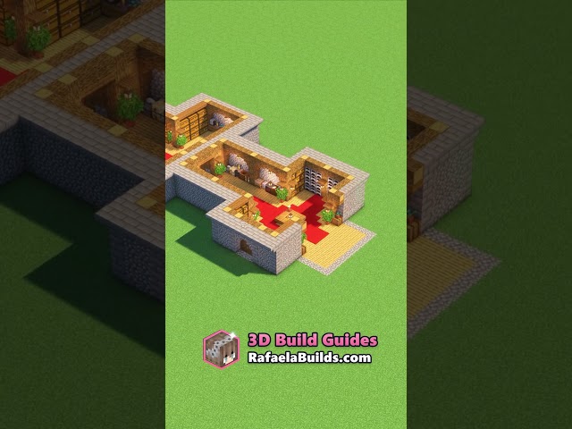 Minecraft Easy Starter House🏡 Download & 3D build guide ➡️ Link in bio 🔗 Search: rafaelabuilds.com 💕