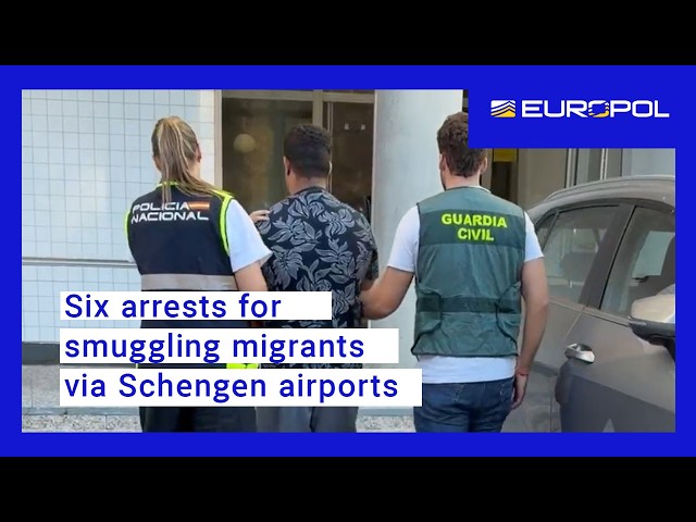 Six arrests for smuggling migrants via Schengen airports