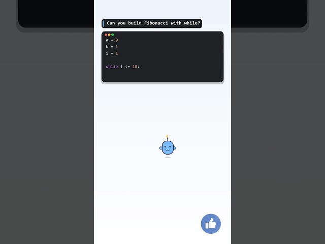 Fibonacci Series Using a While Loop in Python | Python Programming Tutorial #shorts