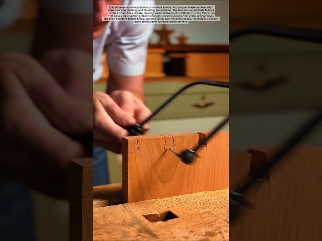 Hand-Cut Dovetail Joints: The Fret Saw Trick Master Woodworkers Use
