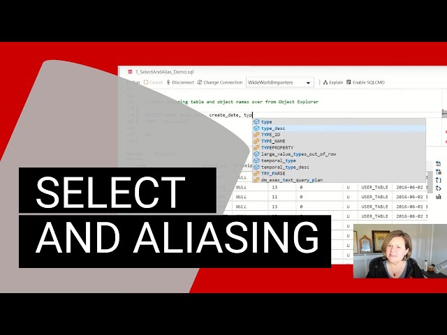 TSQL For Beginners: SELECT and Aliasing - Week 1