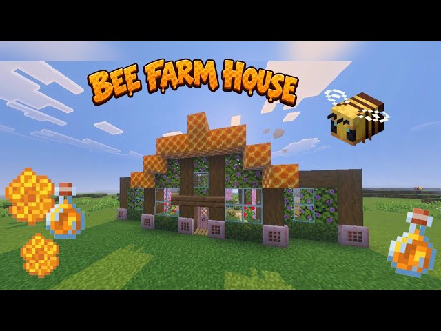 “How to Build a BEE FARM HOUSE in Minecraft! 🍯 🐝| Easy Tutorials