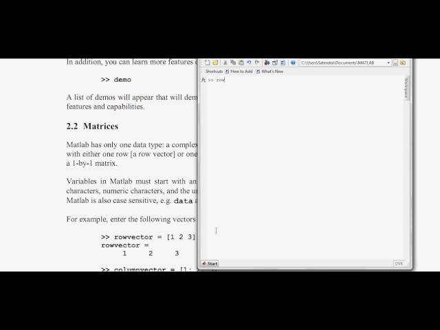 Matlab Basics Tutorial: Part 1