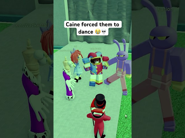 CAINE MADE EVERYONE DANCE 😭💀 #roblox #micup #tadc