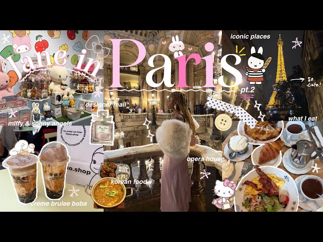 ⋆˚࿔ PARIS VLOG⭐️| HUGE travel haul, opera house, designer mall, lots of food, iconic spots in paris
