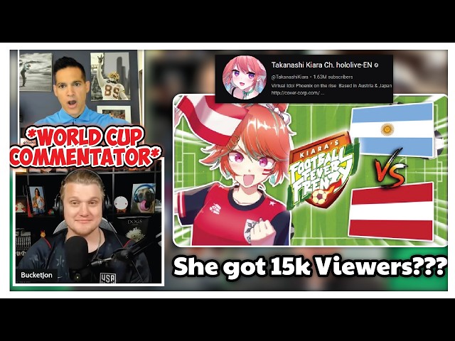 World Cup commentators reacts to Kiara's AUSTRIA vs ARGENTINA match watchalong