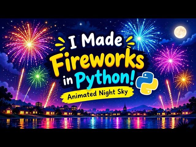 I Made Fireworks in Python! | Animated Night Sky 🎆✨
