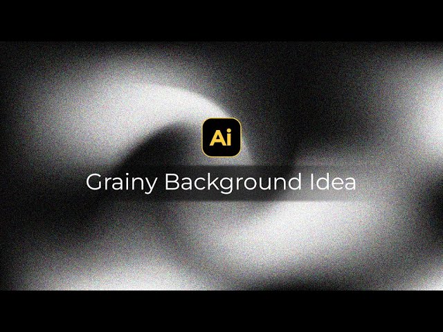 Gradient Monochrome Abstract Background with Grainy Texture | Adobe Illustrator Tutorials