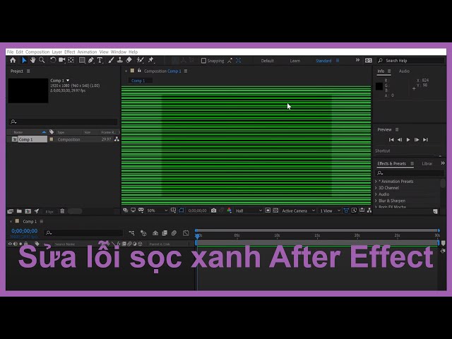 [NHT] Sửa lỗi sọc xanh trong After Effect