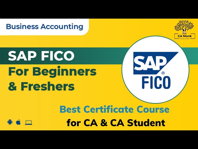 🔥 Best SAP Course FICO Certified Course for Commerce Students & Qualified CAs || CA Monk