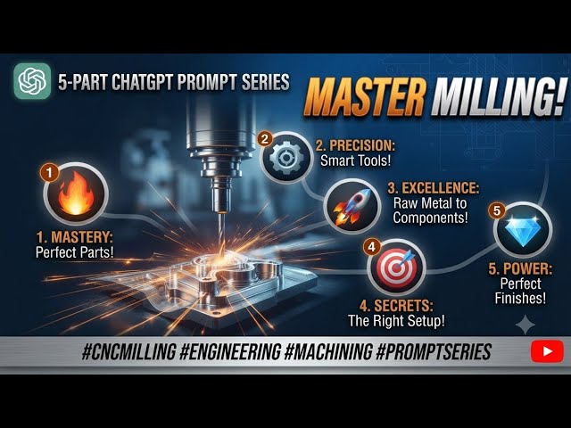 ⚙️ CNC Milling Power: Precision That Transforms Raw Metal. #CNCMilling #Machining #Engineering