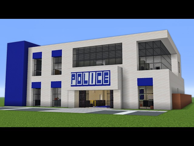 How to Build a Modern Police Station in Minecraft 🚔👮