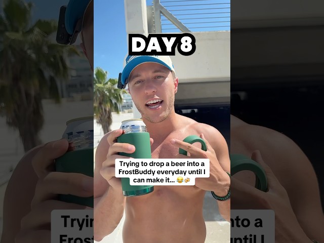 DAY 8 of trying to drop a beer into a FrostBuddy… 😂🍻 #shorts #shortsviral