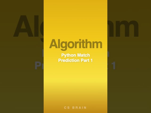 Python Match Prediction Part 1 #python #coding #developer #techtips