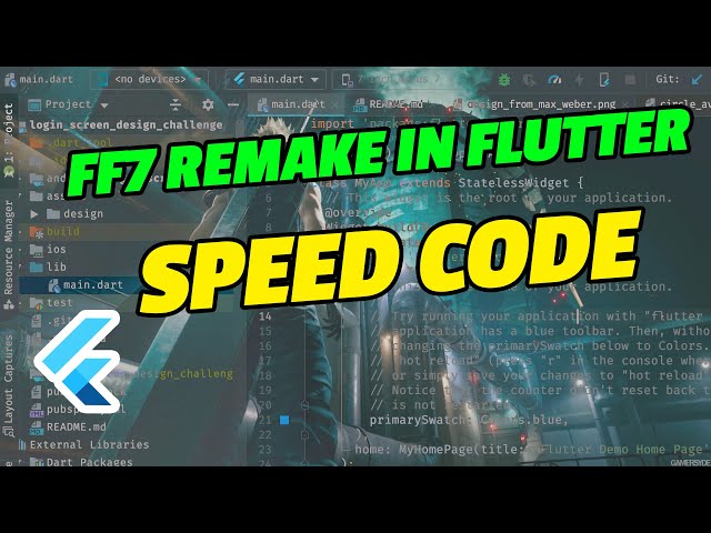 Final Fantasy 7 Characters - Speed Code in Flutter