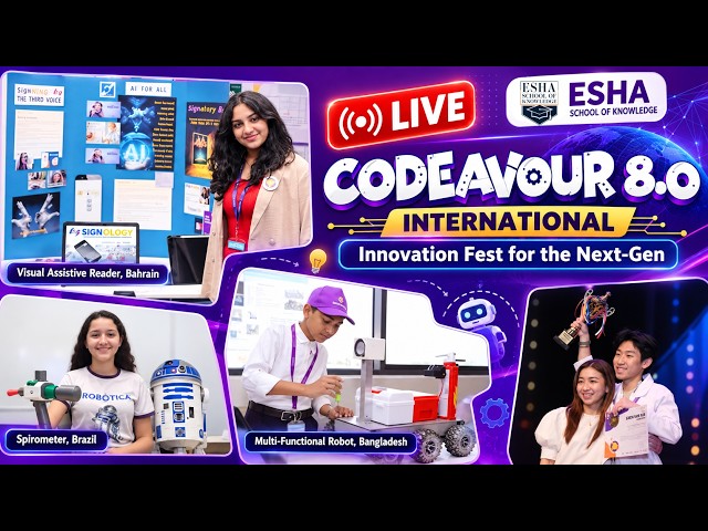 CODEAVOUR 8.0 INTERNATIONAL live from ESHA SCHOOL OF KNOWLEDGE Session - 2