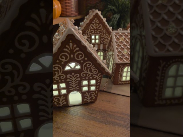 LIT UP 💡 ALDI MERRY MOMENTS GINGERBREAD CERMAMIC GINGERBREAD CHRISTMAS DECORATIONS