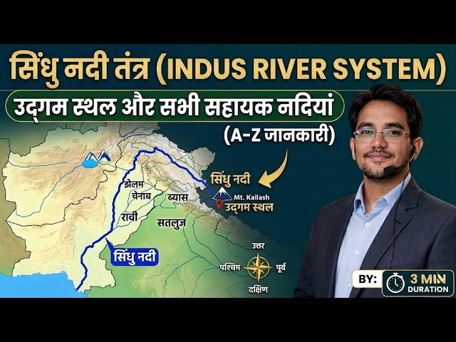 सिंधु नदी तंत्र (Sindhu Nadi Tantra Map): उद्गम स्थल और सहायक नदियां