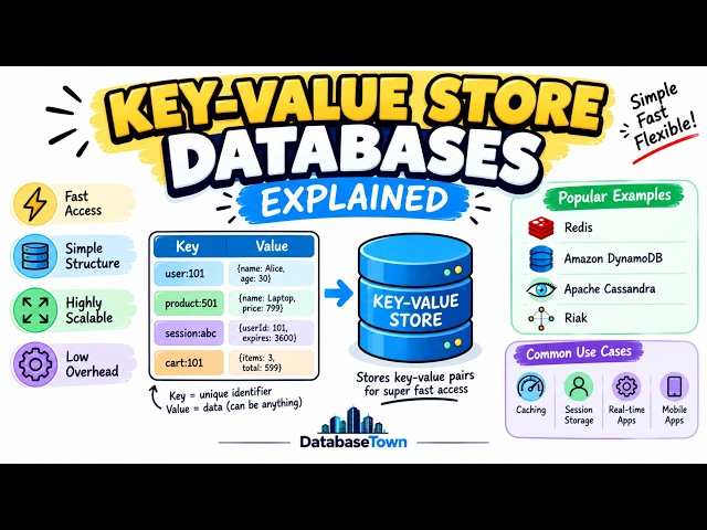 Key Value Store Databases Explained | Hashing, O(1) Lookups & System Design