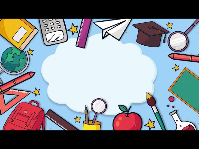 Back to School Frame Background Animation Classroom Supplies Free Stock Video