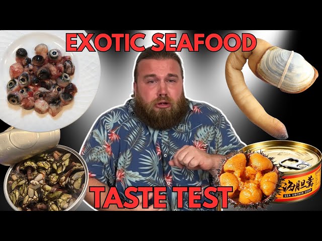 EXOTIC SEAFOOD TASTE TEST (I hate seafood)