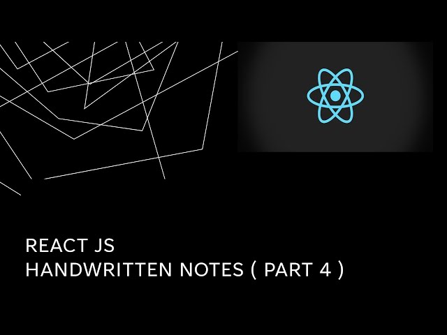 React JS Interview questions (handwritten notes part 4)