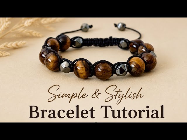 How to Make a Beautiful Adjustable Bracelet | Beginner DIY