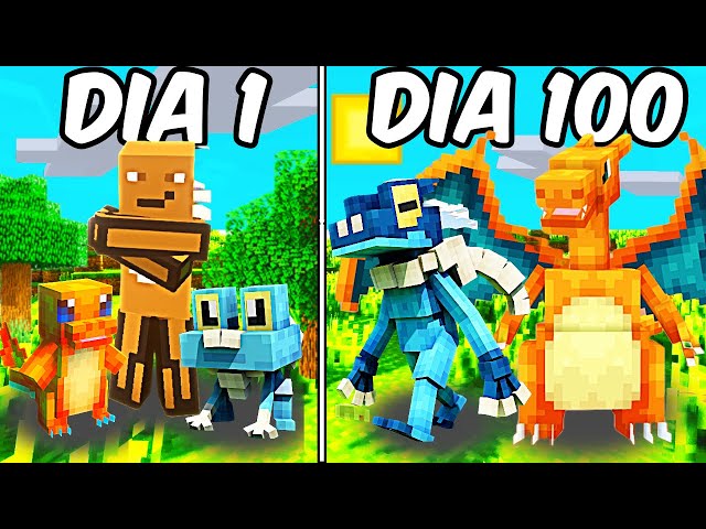 SOBREVIVI 100 DIAS de BATALHA no COBBLEMON