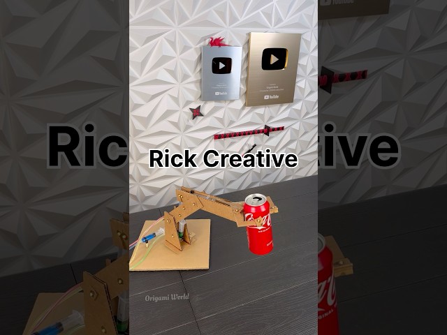 SUBSCRIBE TO MY NEW CHANNEL - RICK CREATIVE | DIY HYDRAULIC ARM FROM CARDBOARD AND SYRINGES CRAFT