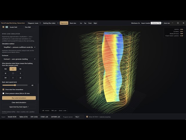 Parametric Modeling & Wind Loading in DTabs Pro